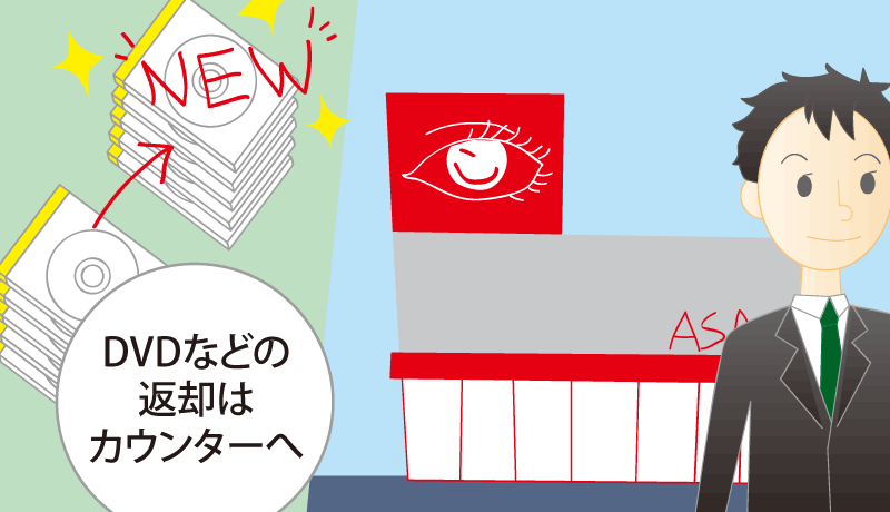 時間内はDVD交換、外出などご自由に