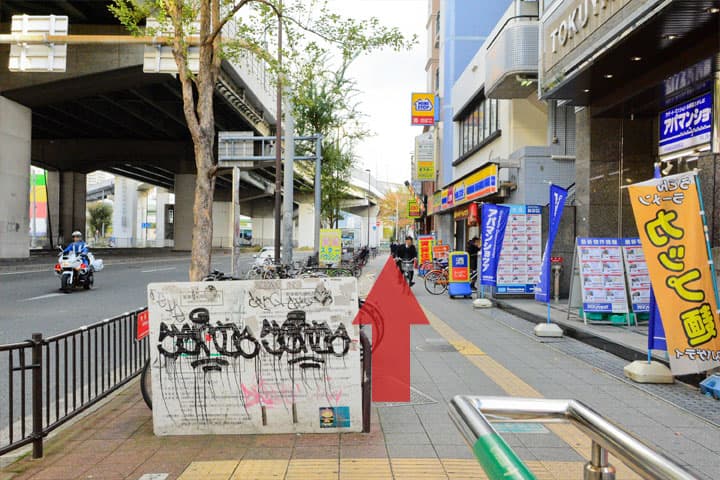 試写室長田店駅からのルート7