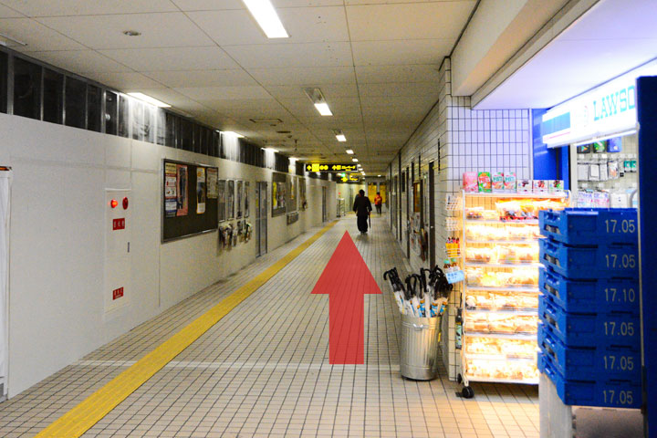 試写室瓜破店駅からのルート2