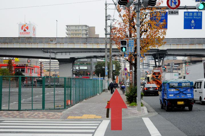 試写室瓜破店駅からのルート6
